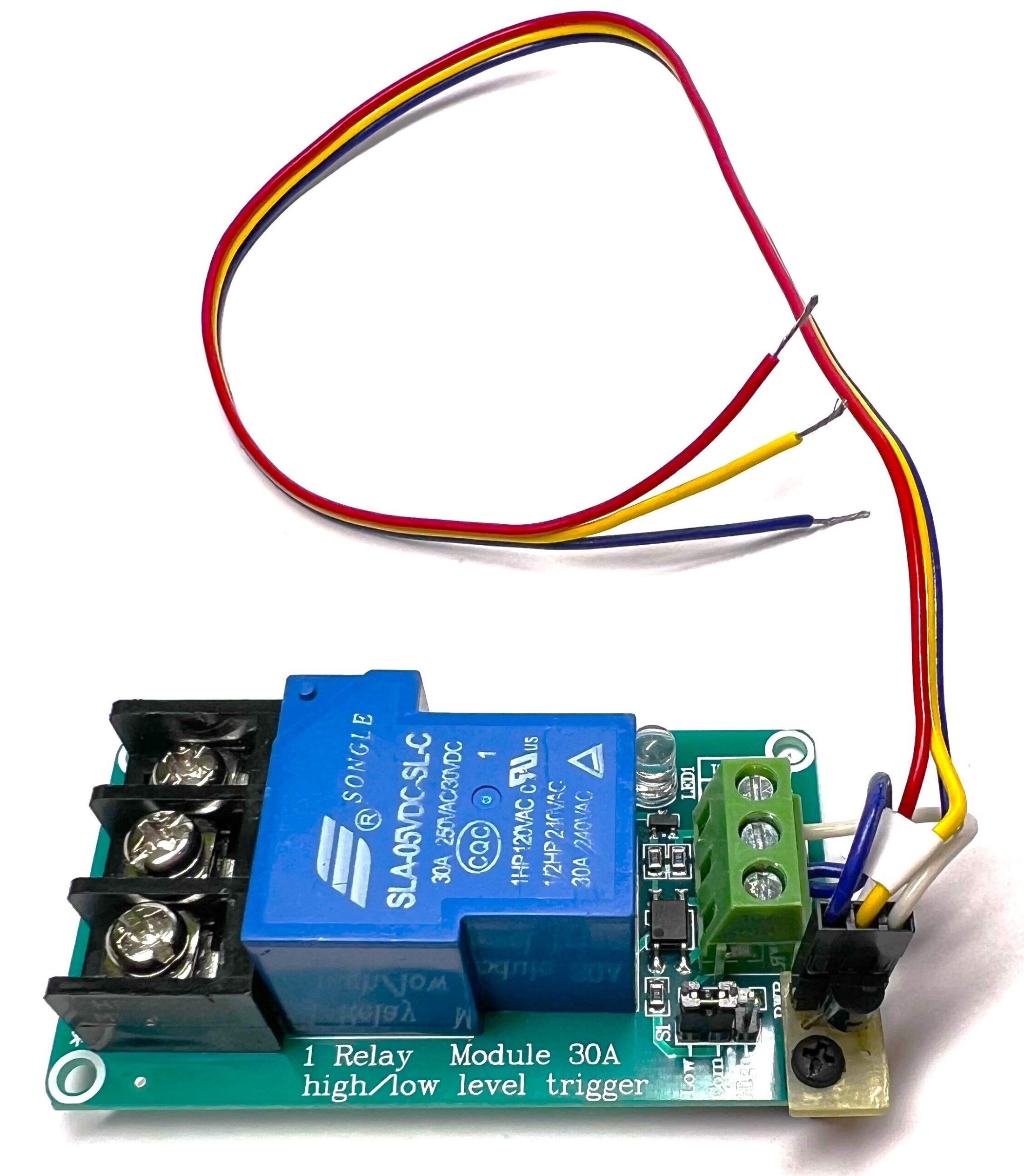 Connected wires to relay and transistor