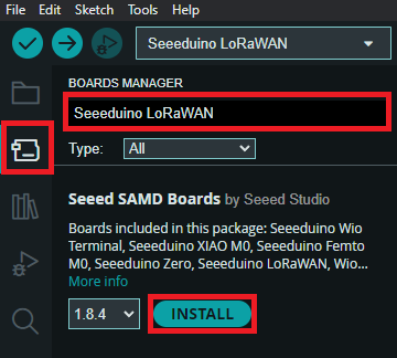 Seeduino Arduino Boards Manager