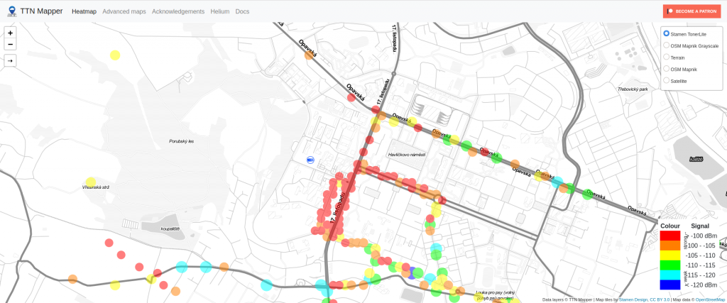 868 MHz TTN Mapper – LoRa@VSB – LoRaWAN Network of Technical University ...